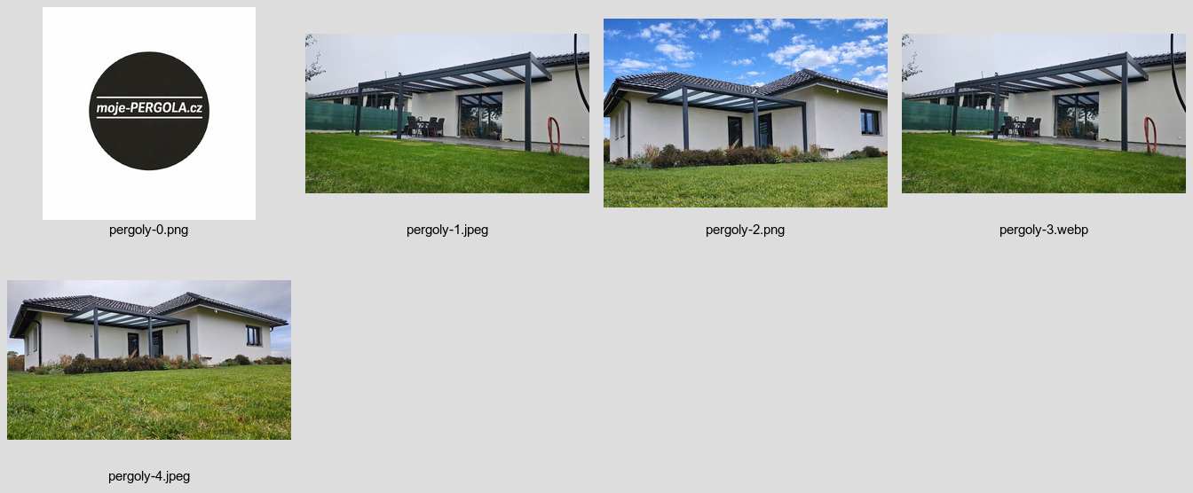 Hliníková bioklimatická pergola s naklápěcími lamelami